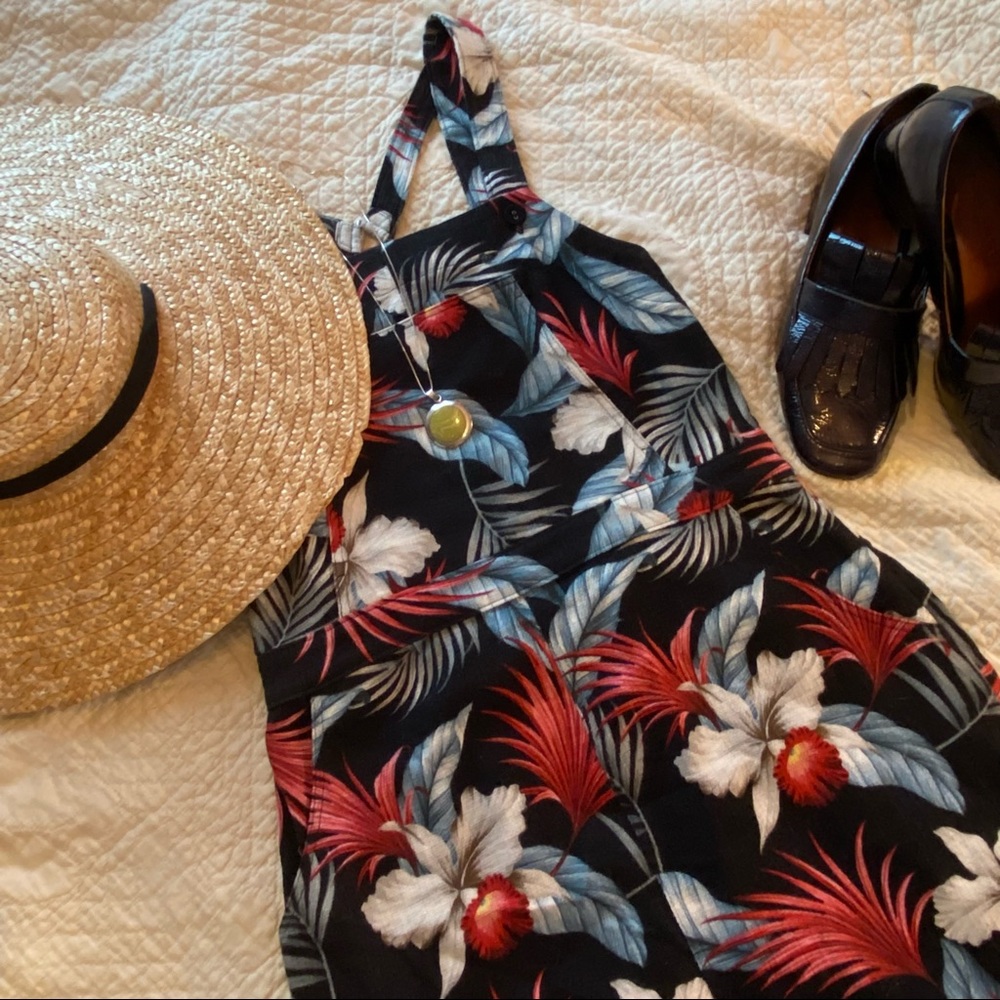 NWT YSTR Anais Overall Tropical Print Dress